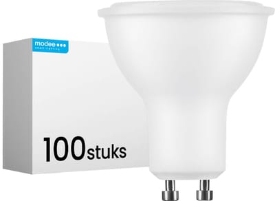 Modee GU10 LED Lamp 3W - 250lm - 2700K - Warm Wit - LED Spot - Vervangt 25W Halogeen Gloeilamp - 100 stuks