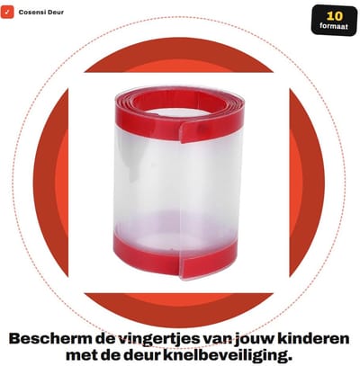 Dailygoods- Knelbeveiliging Hoogwaardig Polypropyleen - Deurklembeveiliging - Vingerknelbeveiliging - Eenvoudige Installatie - Veiligheidsoplossing - Voorkomt Letsel - Deurbeschermer