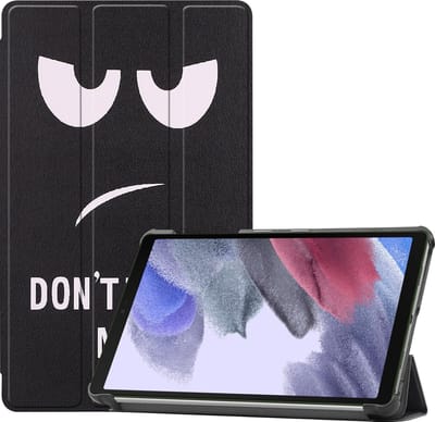 Hoesje - Geschikt voor Samsung Galaxy Tab A7 Lite - Dun & Stevig - Hardcover Book Case - Trifold Bookcase Hoes - Hard Cover - Tablethoes - Don't Touch Me