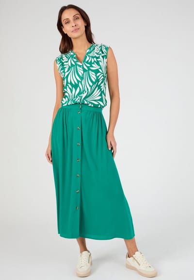 Damart - Top mouwloos reliëf Climatyl-label - Dames - Groen - 52