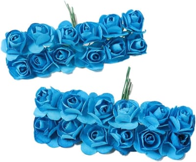 12 Stuks Kunstmatige Rozenkoppen van Papier, Mini Rozenbloemen voor Ambachten, DIY Decoratie voor Feesten, Bruiloften en Boeketten