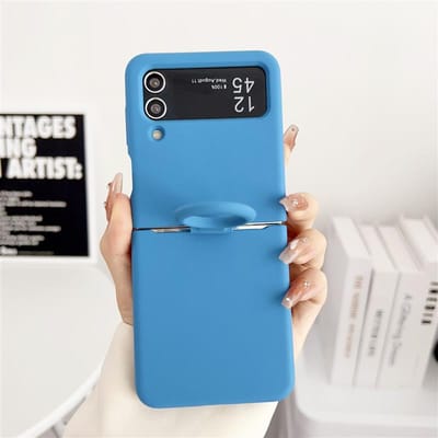 Voor Samsung Galaxy Z Flip 6 5 4 3 2 1 Hoesje Officiële Vloeibare Siliconen Hoes met Vingerring Schokbestendige Cover VoorZ Flip 5 Zachte Hoesjes For  Z Flip6 No ring