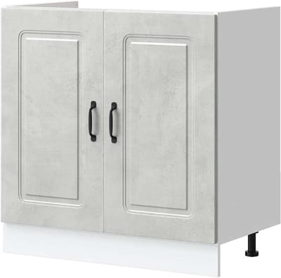 Keukenonderkast - Opbergkast Keuken - Keuken Organiseren - Verstelbare Poten - 80x46x81.5cm - Betongrijs