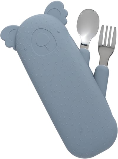 The Cotton Cloud Set kinderbestek siliconen & rvs