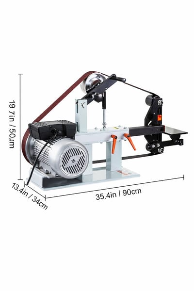 Miryx Bandslijpmachine 1500 W - 427 x 30,5 cm Constante Snelheid - 3-Modus Elektrische Bandschuurmachine - Voor Gereedschap - Polijstmes Maken
