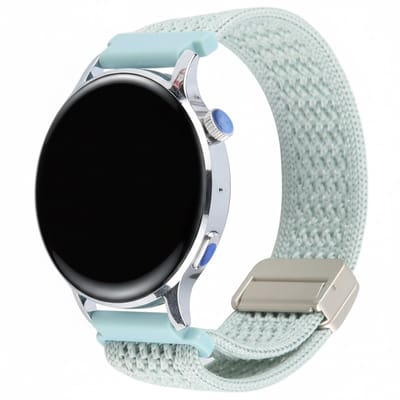 Nylon bandje - geschikt voor Garmin Venu 2s / 3s / 4 (41mm) / Vivoactive 4s / Forerunner 255s / 265s - Huawei Watch GT 5 Pro - 42mm / GT 6 / GT 5 / GT 4 - 41mm - mint