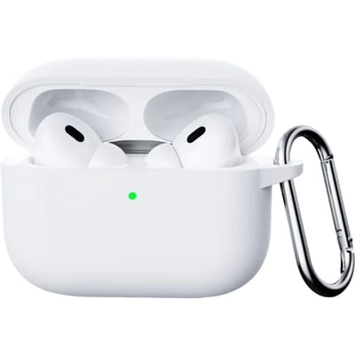 Mocaa AirPods Pro 3 Siliconen Hoesje met Haak Wit