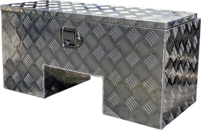 Gereedschapskist aluminium 818x361x400mm kofferslot - Disselbak - Disselkist - Gereedschapskist - Disselkist Aanhangwagen - Novio