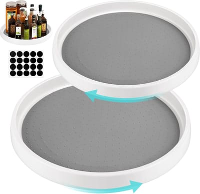 Famanu - draaiplateau set 2 stuks antislip 25 en 30 cm keuken koelkast