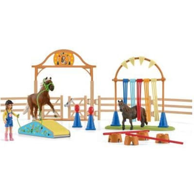 schleich FARM WORLD Speelfigurenset - Paarden Trainingskamp - Kinderspeelgoed voor Jongens en Meisjes - 3 tot 8 jaar - 41 Onderdelen - 42481