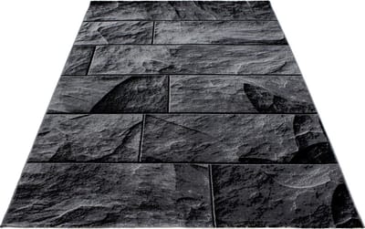 Modern laagpolig vloerkleed Parma - zwart 9250 - 160x230 cm