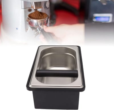 Dailygoods- Koffieklopdoos Duurzaam Roestvrij Staal - Afneembare Klopstang - Gemalen Container - Perfect voor Thuis/Commercieel Gebruik - Eenvoudige Reiniging - Espressoaccessoires