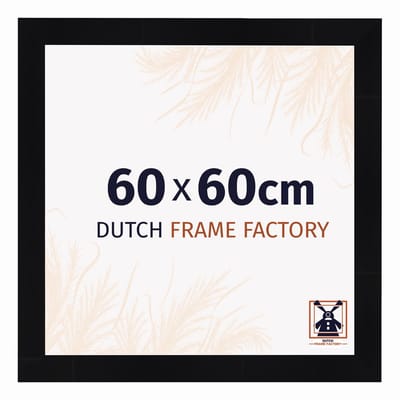 Fotolijst 60x60 cm - MDF - Zwart Hoogglans - Praag