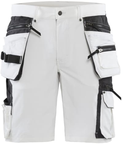 Blåkläder Korte Schilderswerkbroek 4-Weg Stretch 10881645 Wit/Donkergrijs - Maat 46