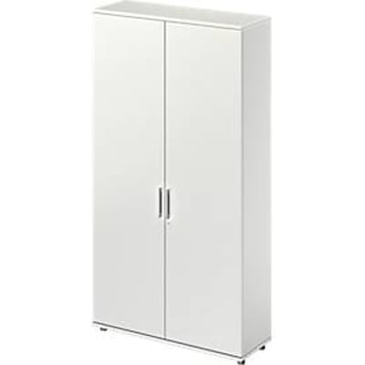 Schäfer Shop Genius TETRIS WOOD draaideurkast, 6 OH, hoogte incl. glijders, tussenschot, B 1200 mm, lichtgrijs