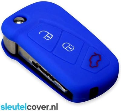 Autosleutel Hoesje geschikt voor Ford - SleutelCover - Silicone Autosleutel Cover - Sleutelhoesje Blauw