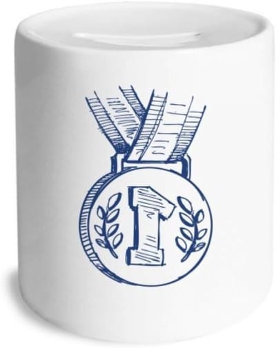 Voetbal Spaarpot - Muntendoos Keramiek - Geld Besparen - Verwijderbare Bodemstop - 9 cm Hoog - Multikleur