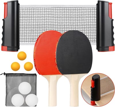 Tafeltennis Set met Intrekbaar Net voor Thuisgebruik