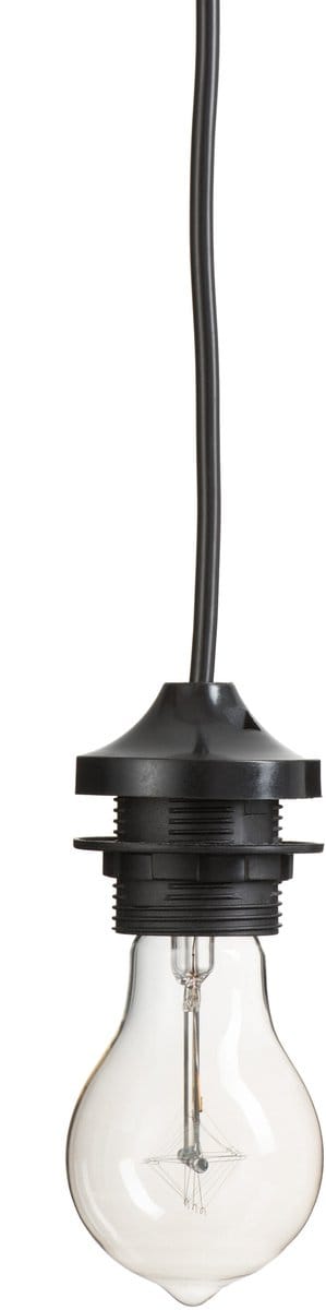J-Line lamp Socket - kunststof/glas - transparant/zwart