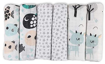 Mulldoekjes 70 x 80 cm - 6 stuks, Hydrofiele Doeken voor Baby's, Multifunctioneel en Ademend