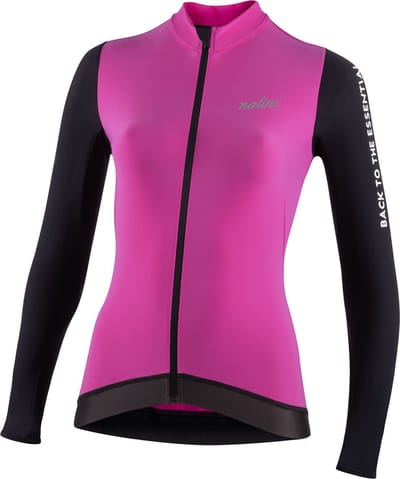 Nalini - Dames - Fietsshirt - Lange Mouwen - Wielrenshirt - Roze - Zwart - NEW LS LADY FIT J - S