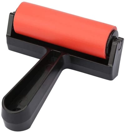 Dailygoods- Drukroller Rubber - Kunstgereedschap - Verfroller - Stempelgereedschap - 10 cm - Duurzaam - Eenvoudig in gebruik - Printroller