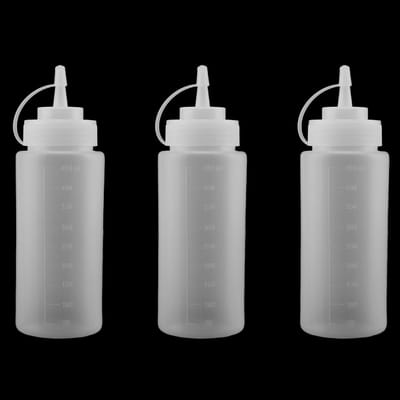 Store_9 - Knijpflessen - 3 stuks - Perfect voor sauzen - 450 ml - Plastic doseerfles - Geschikt voor ketchup en meer - Eenvoudig te gebruiken