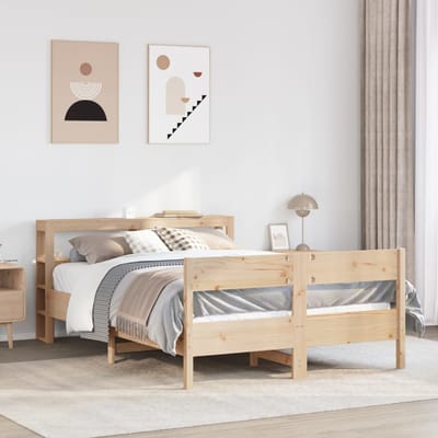vidaXL - Bedframe - zonder - matras - massief - grenenhout - 140x200 - cm