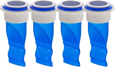 Afvoer terugstroombeveiliging - Eenrichtingsventiel - Geur voorkomen - Verstelbaar siliconen - 4 stuks - Blauw
