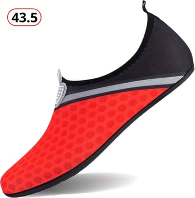 Livano Waterschoenen Voor Kinderen & Volwassenen - Aqua Shoes - Aquaschoenen - Afzwemschoenen - Zwemles Schoenen - Rood - Maat 43.5