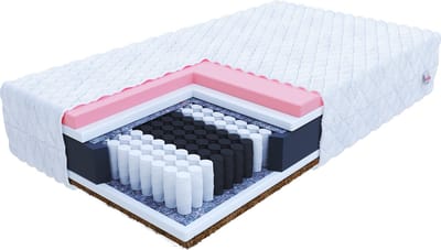 FDM® KASPER Matras 90x200 cm - Hoogte 22 cm H3 en H4 - Pocketvering Matrassen - Dubbelzijdig - 7 zones - Antiallergisch