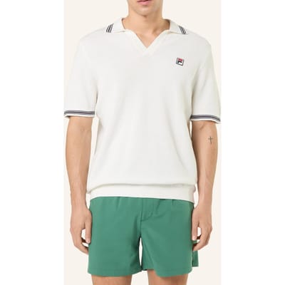 FILA Orentano Regular Johnny Collar Knitted Polo Shirt Egret Taglia: S | Polo Outlet | Uomo