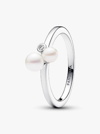 Pandora Ring met Twee Behandelde Gecultiveerde Zoetwaterparels 193156C01-52