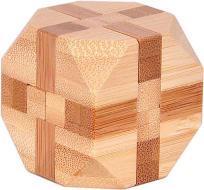 DW4Trading 3D Bamboo Breinpuzzel Kubus 3 - 5x5 cm