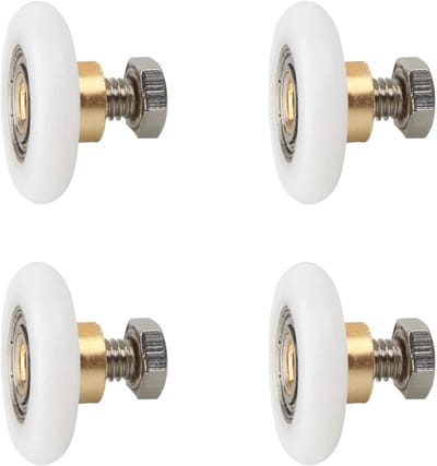 4pcs Douchedeur Rollen - Douchecabine Wielen - Belt Pulley - Runner Sliding Badkamerdeur (25mm)