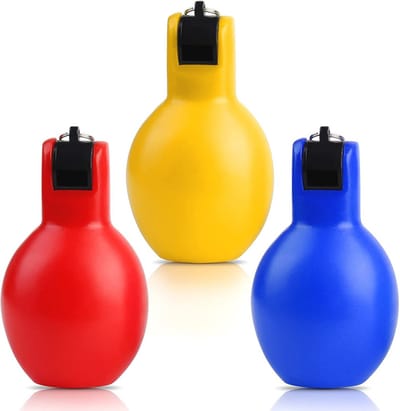 Vegena 3 stuks handfluitje sportonderwijs - sportfluitje - scheidsrechterfluitje - voetbalfluitje - trilerfluitje voor noodgevallen, fluitje sport voor scheidsrechters, sportleraren, hondentrainers