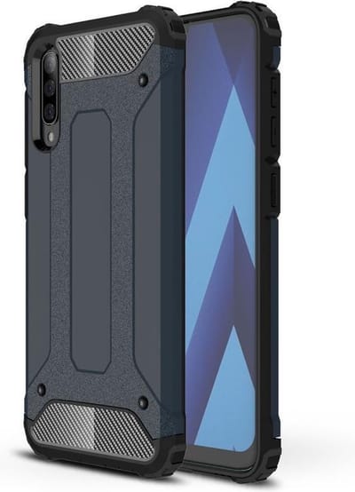 Hoesje Geschikt voor: Samsung Galaxy A30S / A50 / A50S Armor Hybrid - Blauw