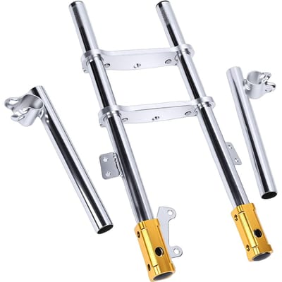 Crossmotor Voorvork Veren Schokdempers voor 47ml 49ml Minimoto Mini Crossmotor Quad Pocket Bike Voorvork Schokdemper Montage white