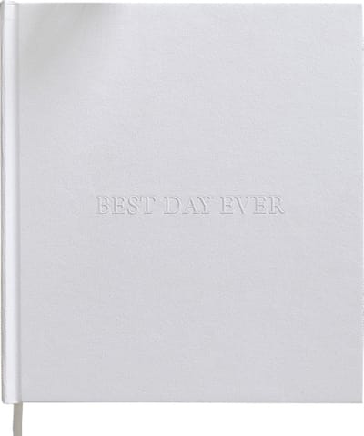 Ginger Ray - Ginger Ray - Witte embossed bruiloftsfotoalbum 'Best Day Ever' - Engelstalig