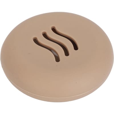 Siliconen Poederkwast Houder Ademend Stofpreventie Draagbare Make-up Spons Opbergdoos Bruin black