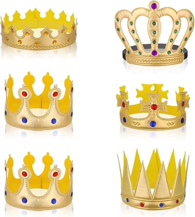 6-delige Verjaardagskroon van Edelstenen in Heldere Kleuren voor Kinderfeestjes en Cosplay Thema's