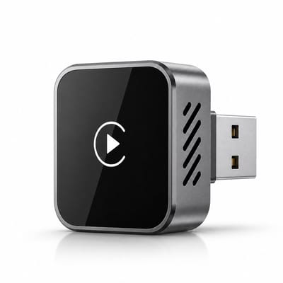 Brosendaal Draadloze CarPlay Dongle 2-in-1 – Auto Adapter geschikt voor Apple CarPlay en Android Auto – Bluetooth 5.4 – Grijs