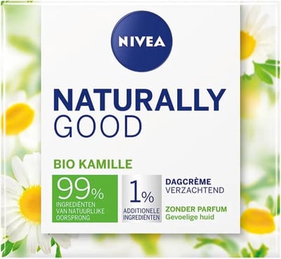 NIVEA Naturally Good Sensitive Dagcrème - Gevoelige Huid - Crème Met Bio Kamille - Parfumvrij - 50 ml