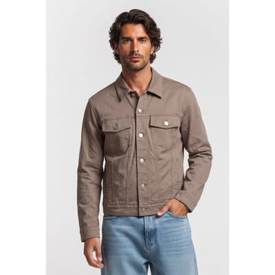 IRO Paris Tim Outerwear Taupe Size: S | Denim Jackets Outlet | Heren | Taupe