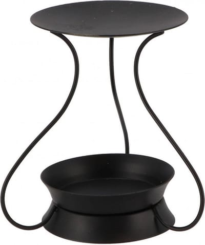 Daan Kromhout - AMBERBLOKJES BRANDER - ROUND BLACK - 14X14CM