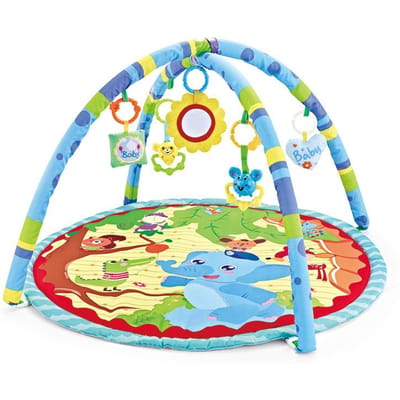 Cadre de Fitness Multifonctionnel Tapis Rond de Jeu et d'Exploration 0-12 Mois Couverture de Jeu Puzzle pour Bébé Pendentif Sonore Amusant Cadeau Pour Enfant