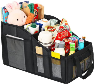 Unyqoos ® Opvouwbare Auto-organizer voor Kinderen met Meerdere Vakken en Bekerhouders, Ideaal voor Reizen en Dagelijks Gebruik