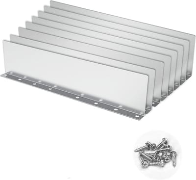 Dakgoot Beschermers - Regen Omleiding - Voorkom Spatten - Set van 8 stuks - 4089 x 1092 cm - Zilver