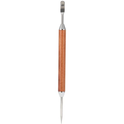 Aiguille à Latte en Acier Inoxydable Stylo Latte Art avec Manche en Bois Outil de Décoration de Café DIY