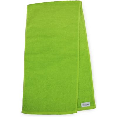 The One Towelling Sporthanddoek - 30 x 130 cm - Nek Handdoek - 100% Gekamd katoen - 450 gr/m² - Fitness handdoek - Limoengroen